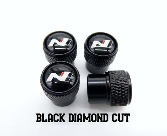 Hyundai Veloster N, Kona N, Elantra N, Wheel Tire Valve Stem Caps (Diamond Cut)